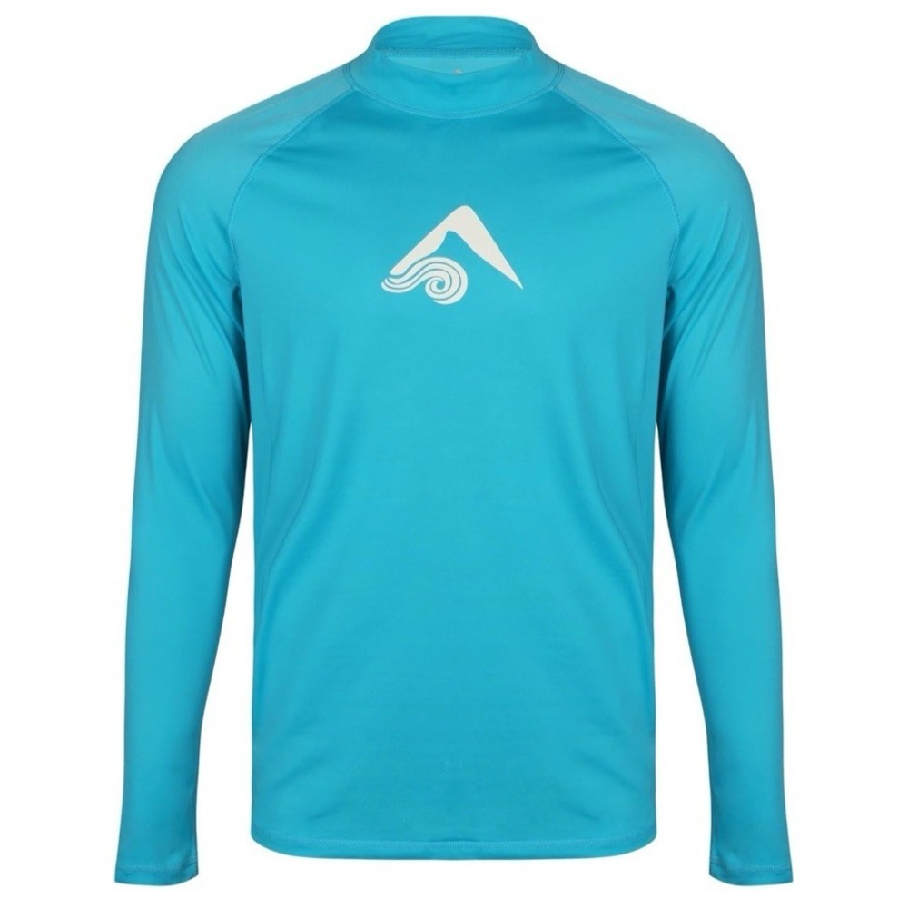 Kanu Surf Boys Platinum Long-Sleeve Rashguard, Neon‎ Blue, Size 12